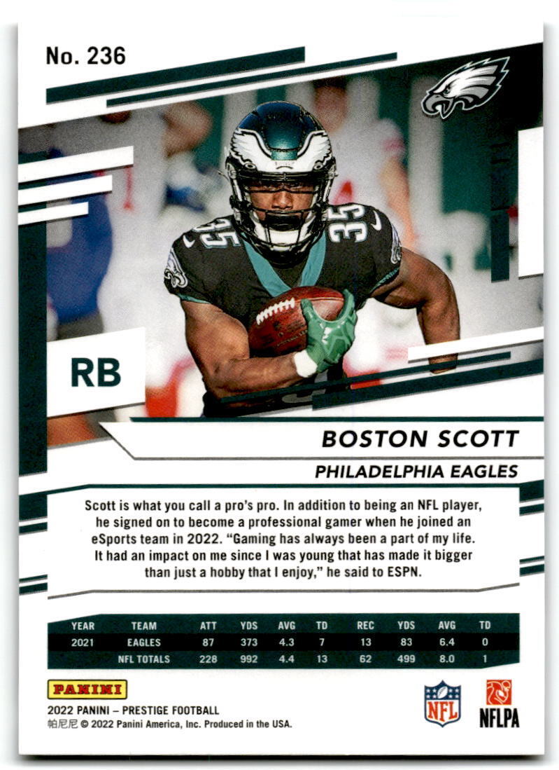 2022 Panini Prestige #236 Boston Scott NM