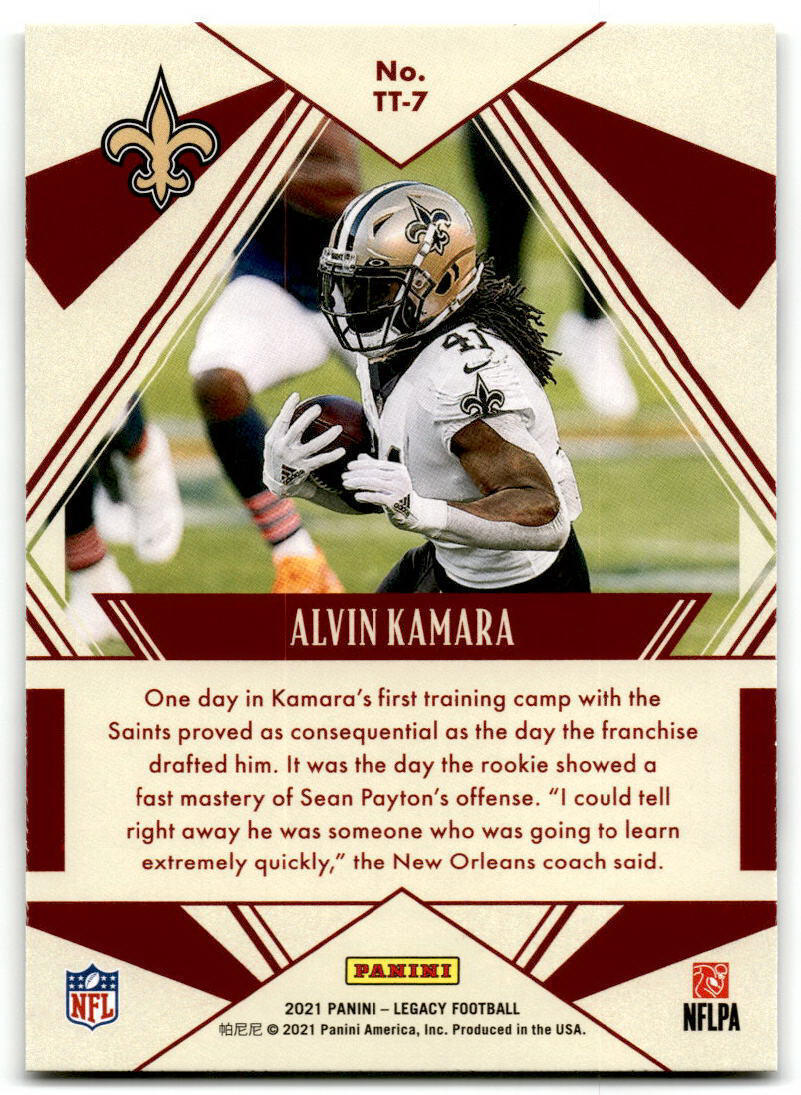 2021 Panini Legacy #TT-7 Alvin Kamara Timeless Talents NM