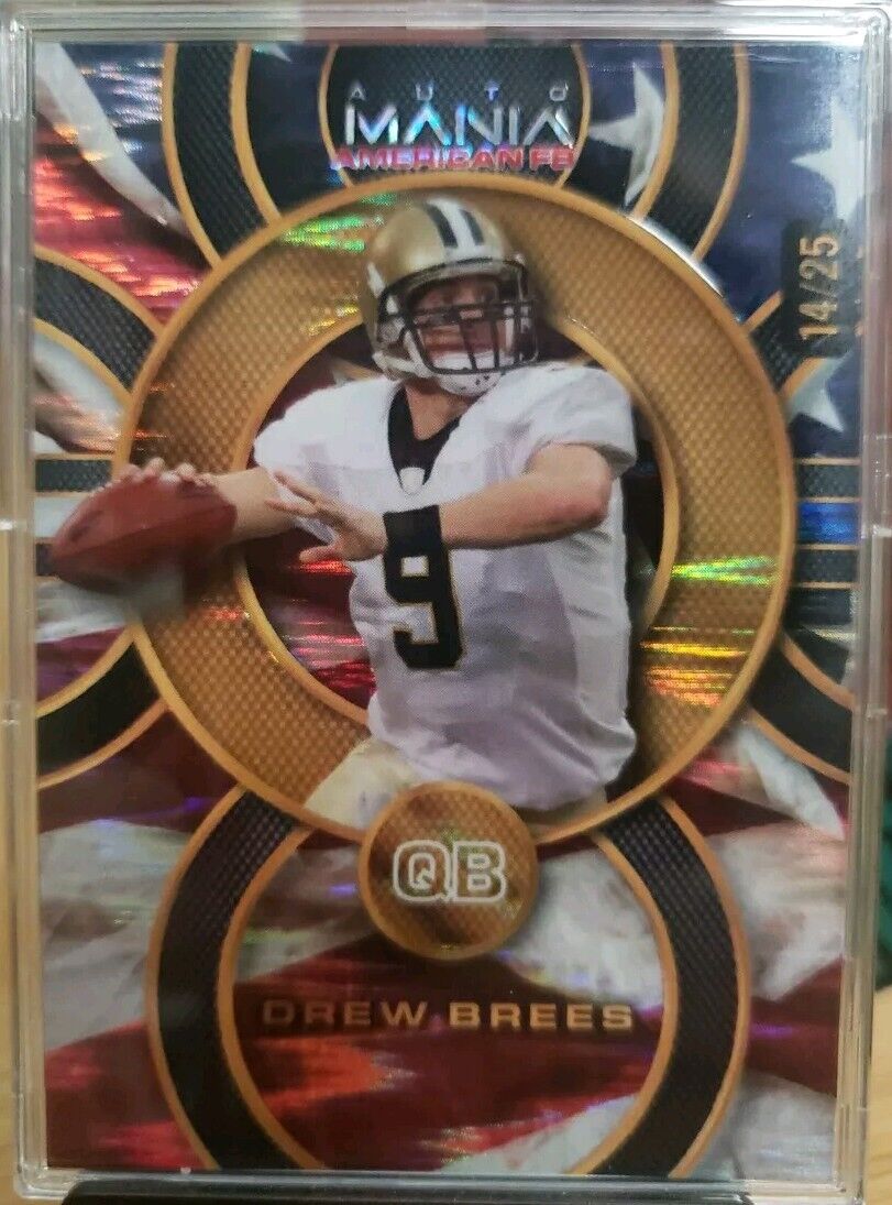 Drew Brees /25 American Flag 2024 Wild Card Automania