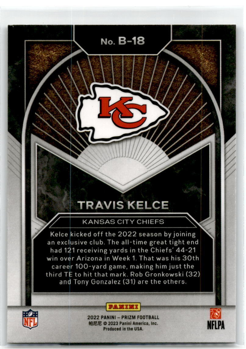 2022 Panini Prizm #B-18 Travis Kelce Brilliance NM