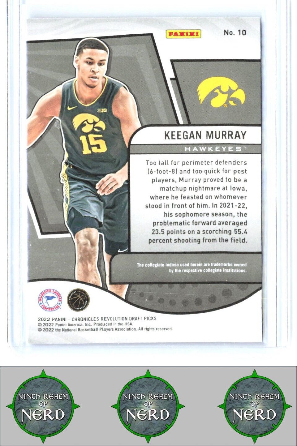 2022 Panini Chronicles Draft Picks #10 Keegan Murray Revolution Astro