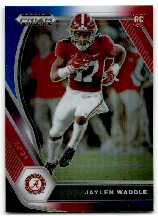 2021 Panini Prizm Draft Picks Collegiate #103 Jaylen Waddle Purple Wave NM