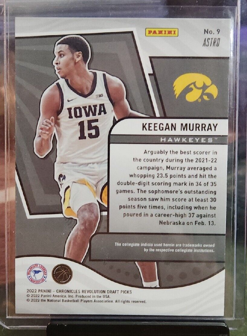 2022-23 Chronicles Draft Picks Revolution Astro Keegan Murray Kings PF/SF RC #9