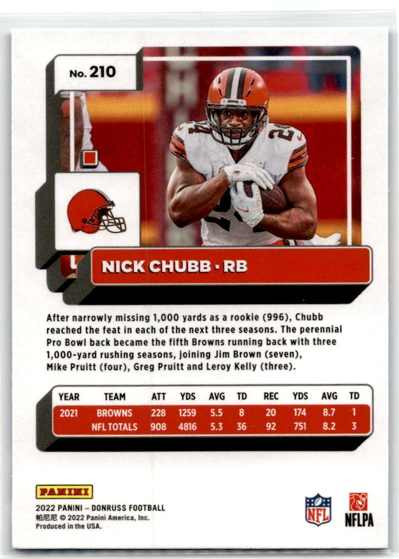 2022 Donruss #210 Nick Chubb NM