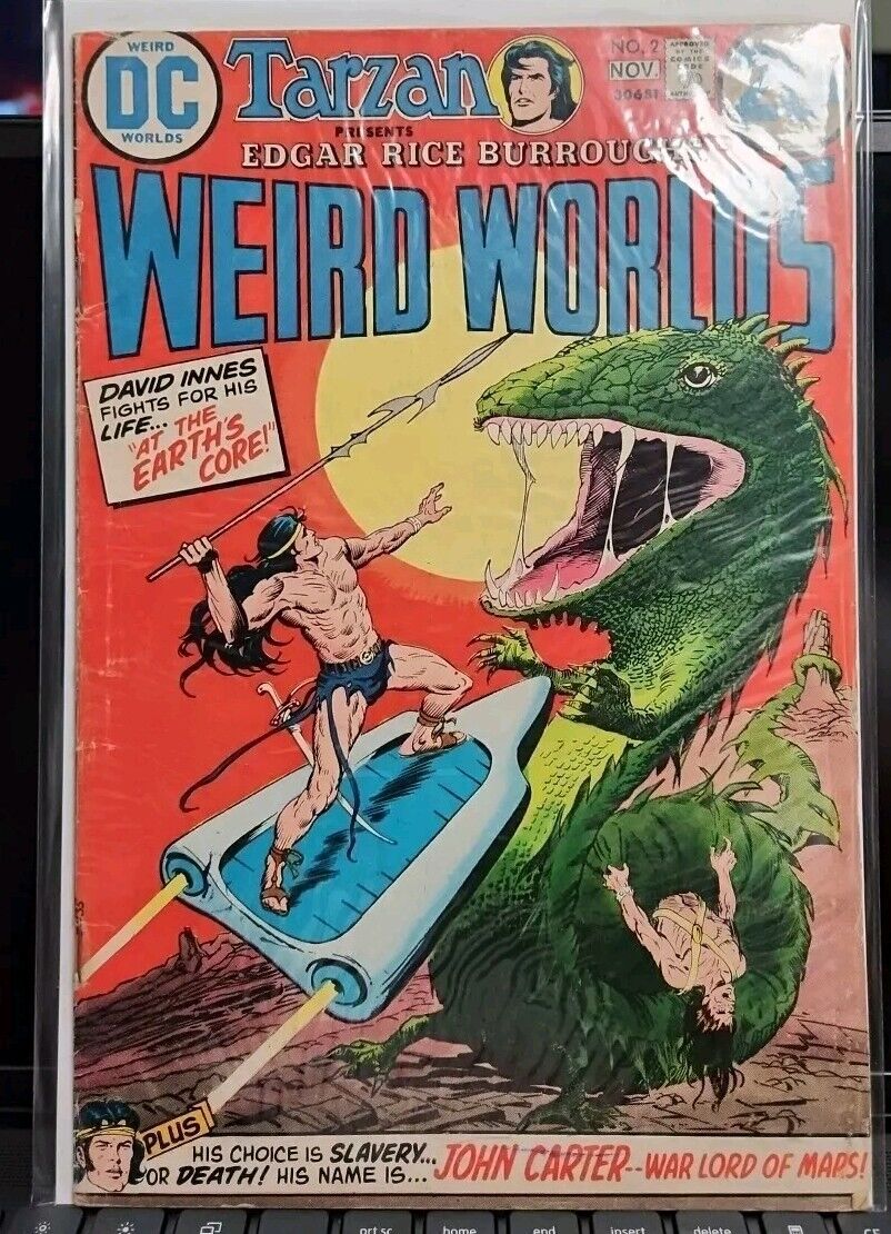 DC Tarzan Weird Worlds "John Carter War Lord of Mars!" #2 Nov 1972 Comic Book 