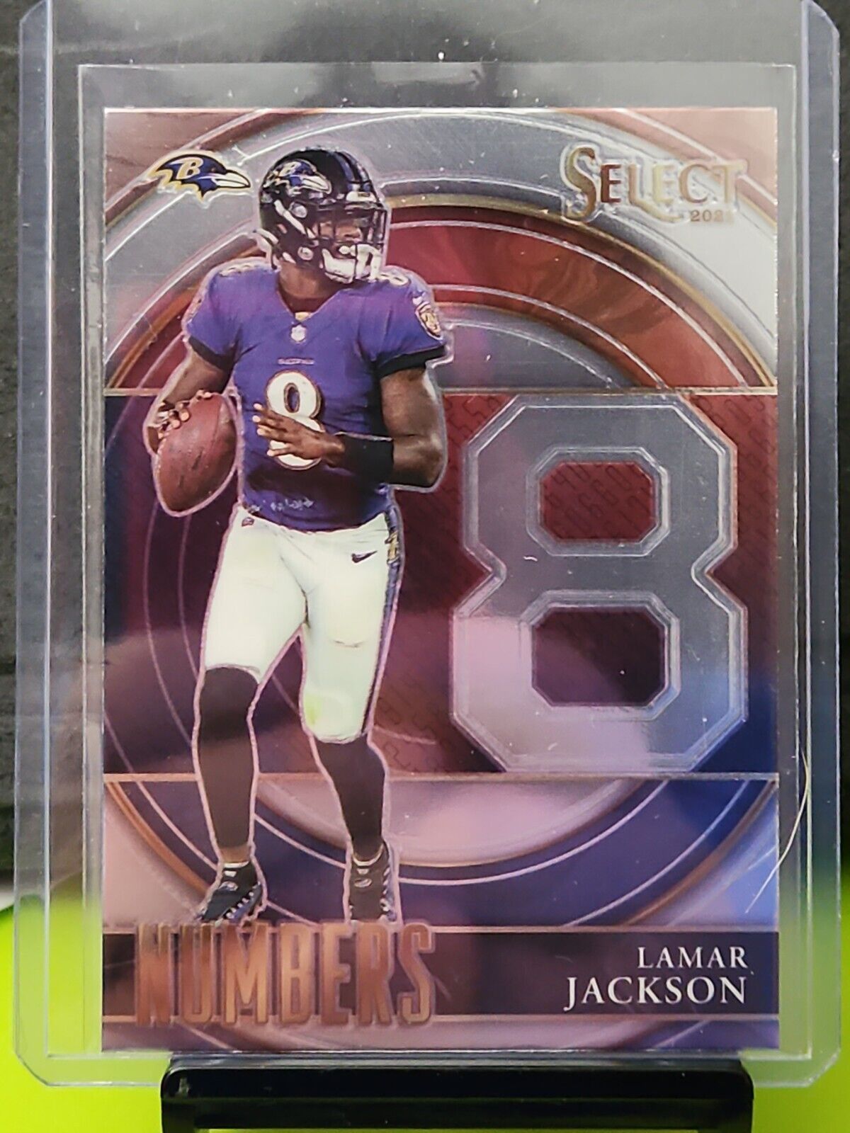 LAMAR JACKSON 2021 Select Football SELECT Numbers Insert #SN-5 Baltimore Ravens