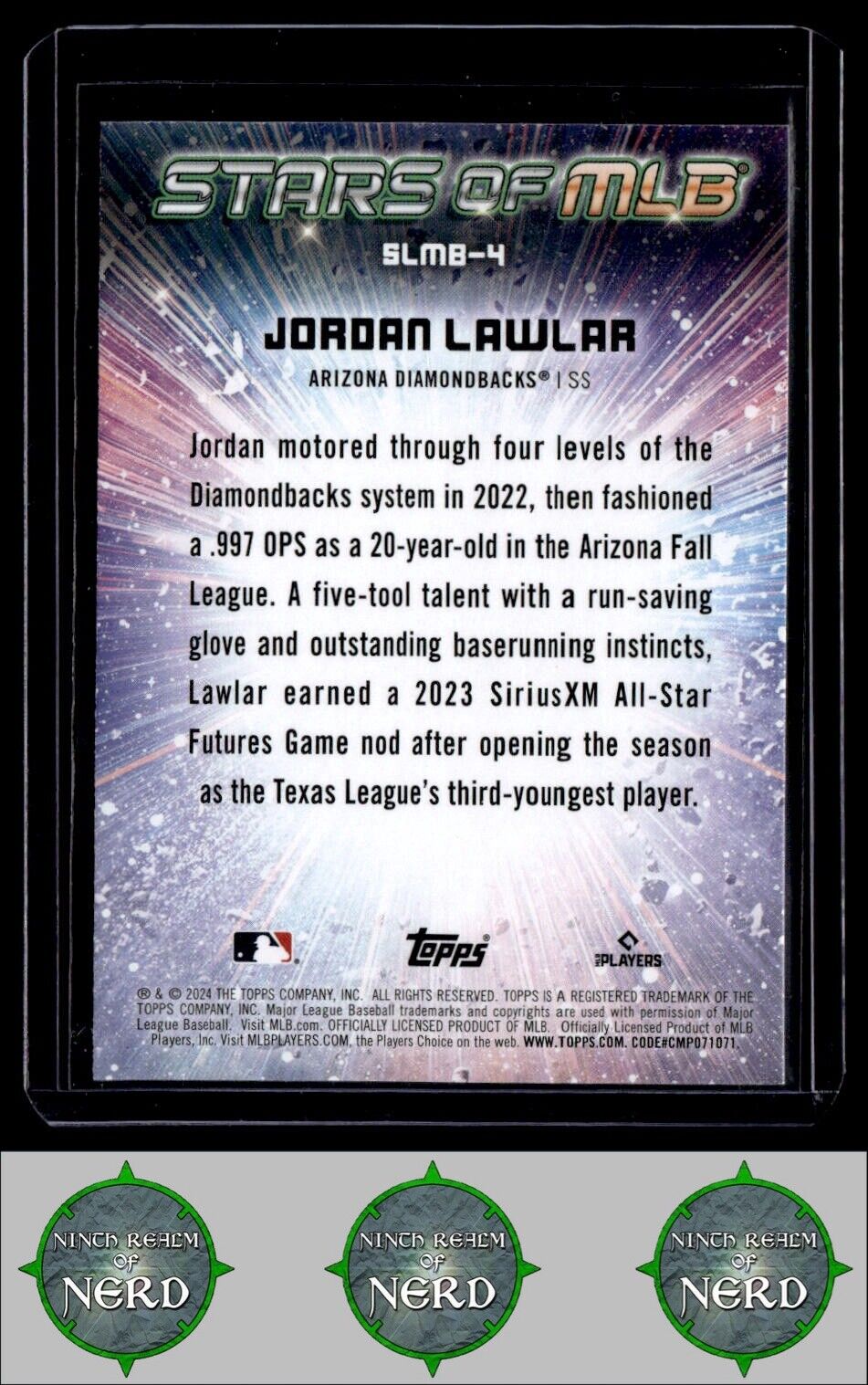 2024 Topps - Stars of MLB Chrome #CSMLB-4 Jordan Lawlar Stars of MLB Chrome