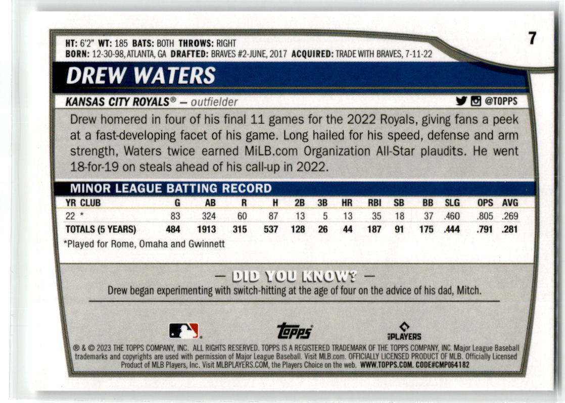 2023 Topps Big League #7 Drew Waters NM