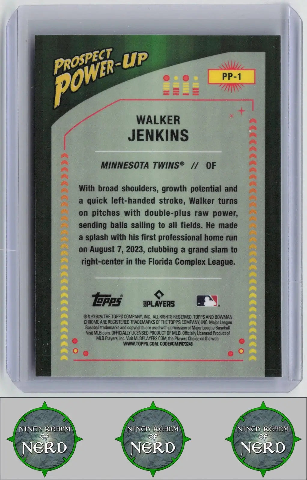 Walker Jenkins 2024 Bowman Prospect Power-Up #PP-1 Minnesota Twins