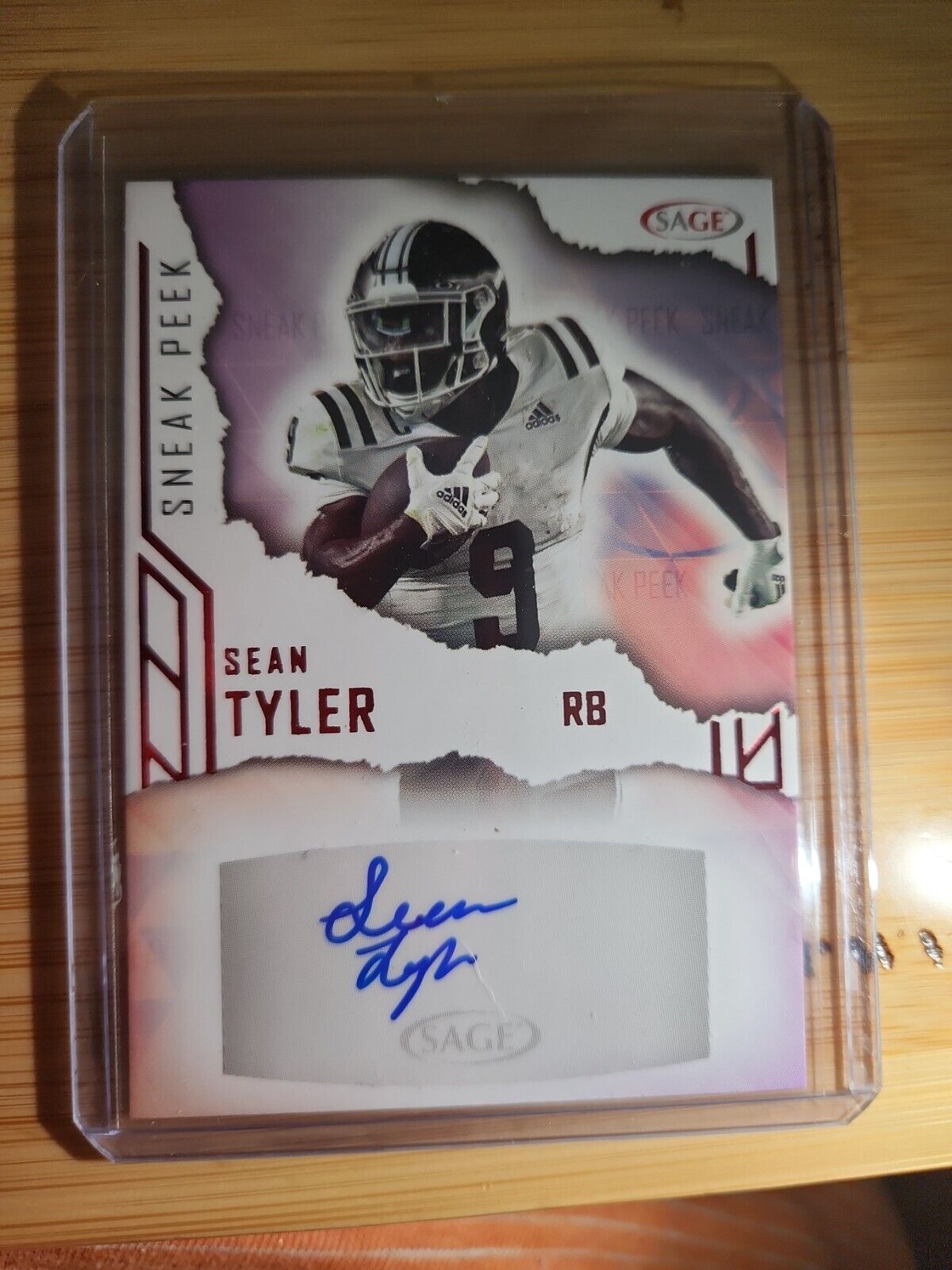 Sean Tyler - 2023 Sage Football Low Series Sneak Peek Silver Autograph *