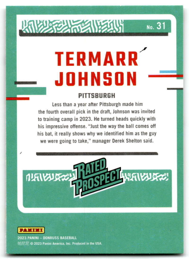 2023 Donruss #31 Termarr Johnson NM