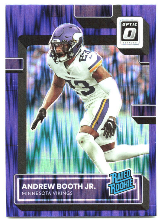 2022 Donruss Optic #264 Andrew Booth Jr. PURPLE SHOCK NM