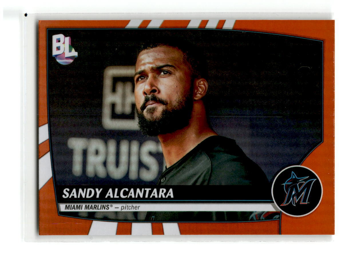 2023 Topps Big League #219 Sandy Alcantara Electric Orange NM