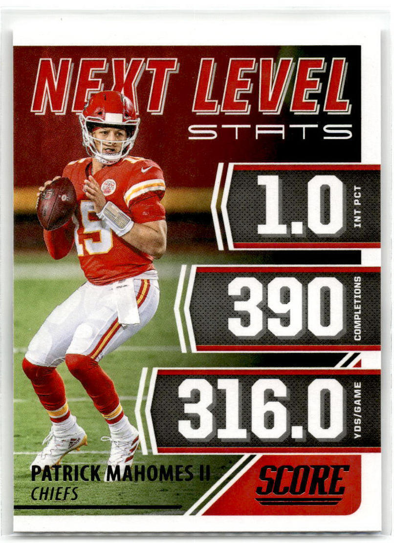 2021 Score #NL2 Patrick Mahomes II Next Level Stats Purple NM