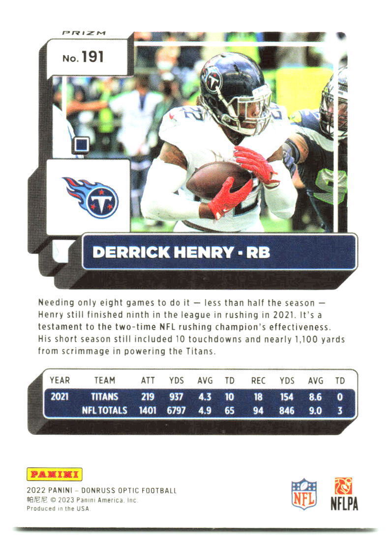 2022 Donruss Optic #191 Derrick Henry Holo NM