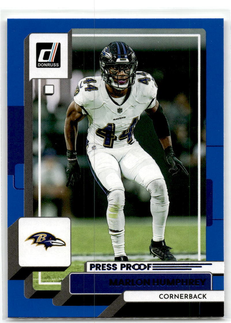 2022 Donruss #194 Marlon Humphrey Blue Press Proof NM