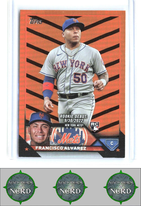 2023 Topps Update #US255 Francisco Alvarez Orange and Black Foil