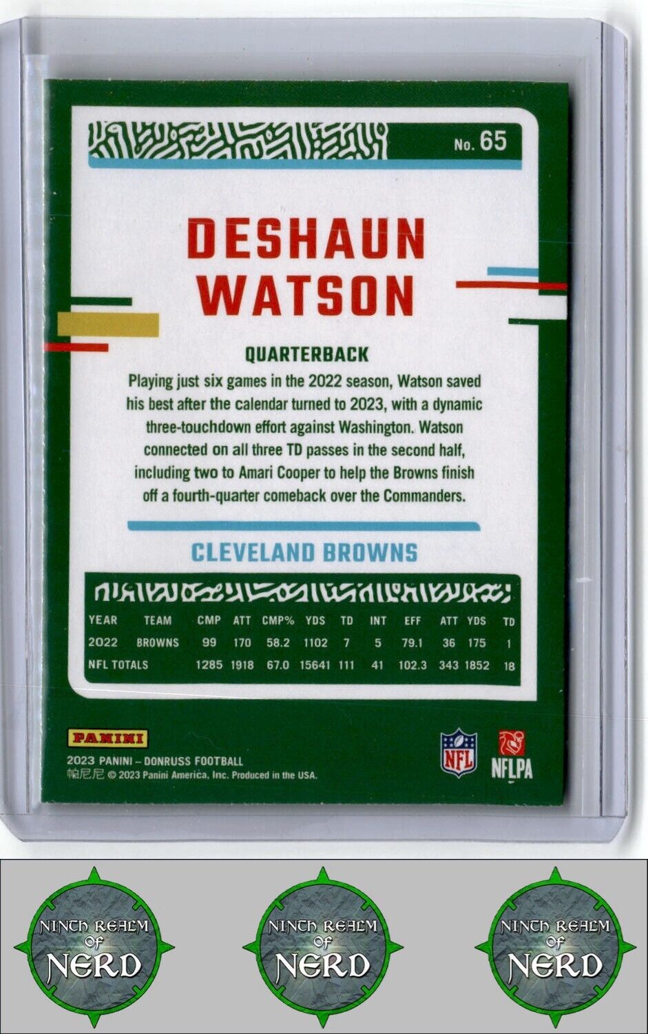 2023 Donruss #65 Deshaun Watson