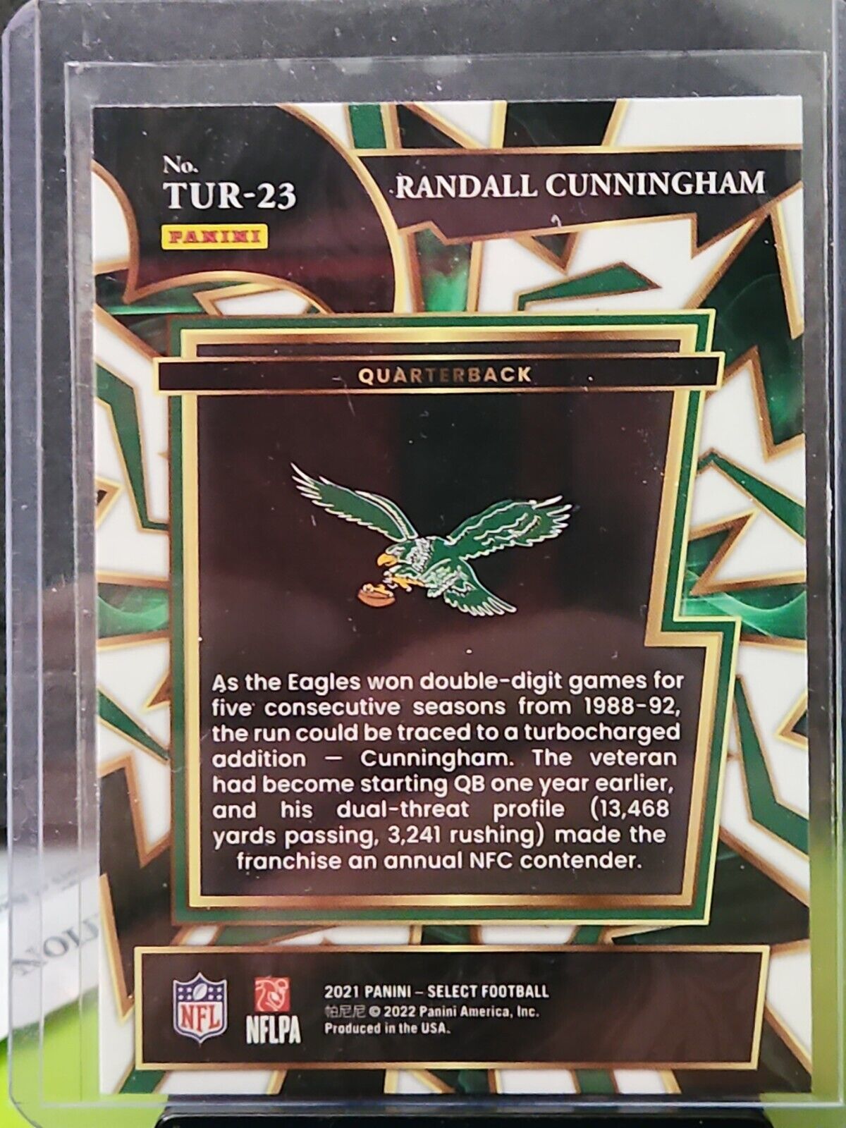 2021 Randall Cunningham Select Prizm TurboCharged Card Eagles TUR-23