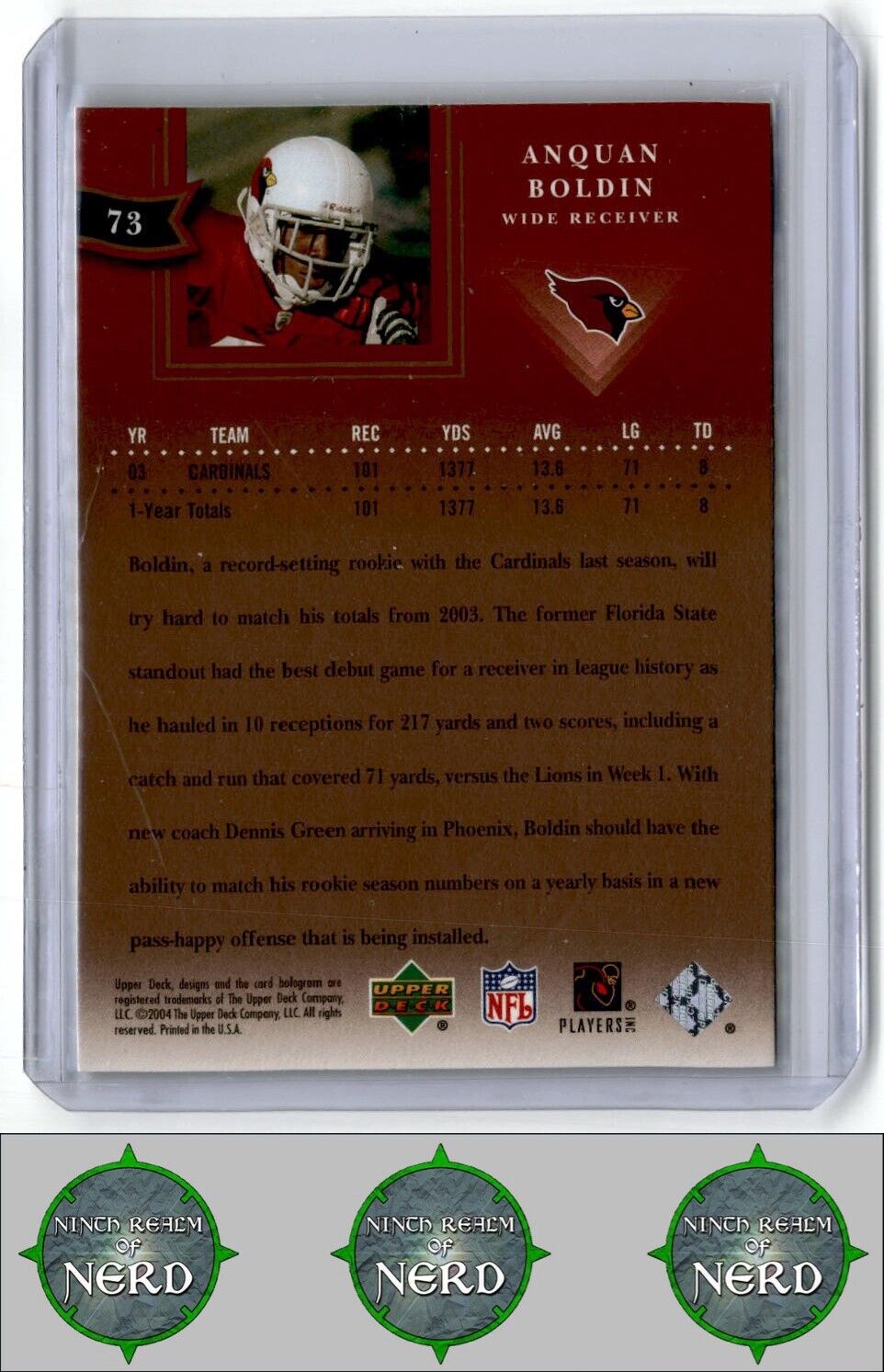 2004 Upper Deck Diamond Collection All-Star Lineup #73 Anquan Boldin