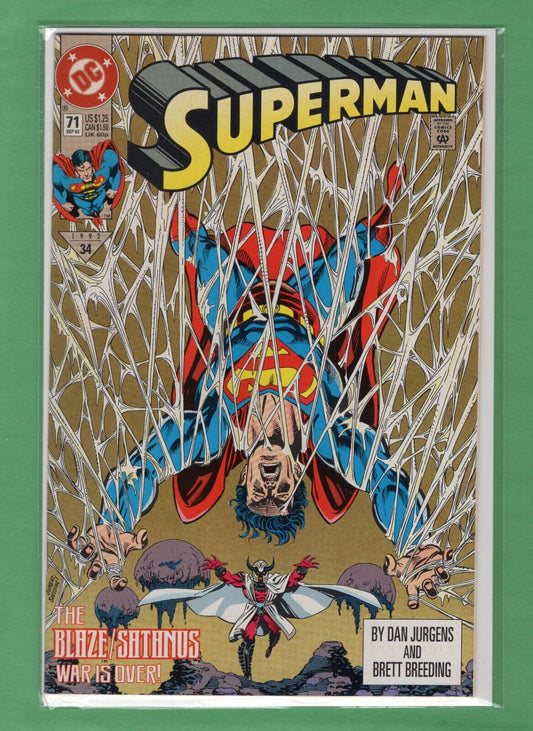 DC Comics SUPERMAN the Blaze/Satanus War is Over! Issue 71 September 92