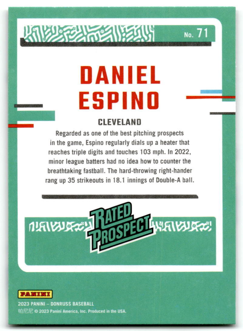 2023 Donruss #71 Daniel Espino NM