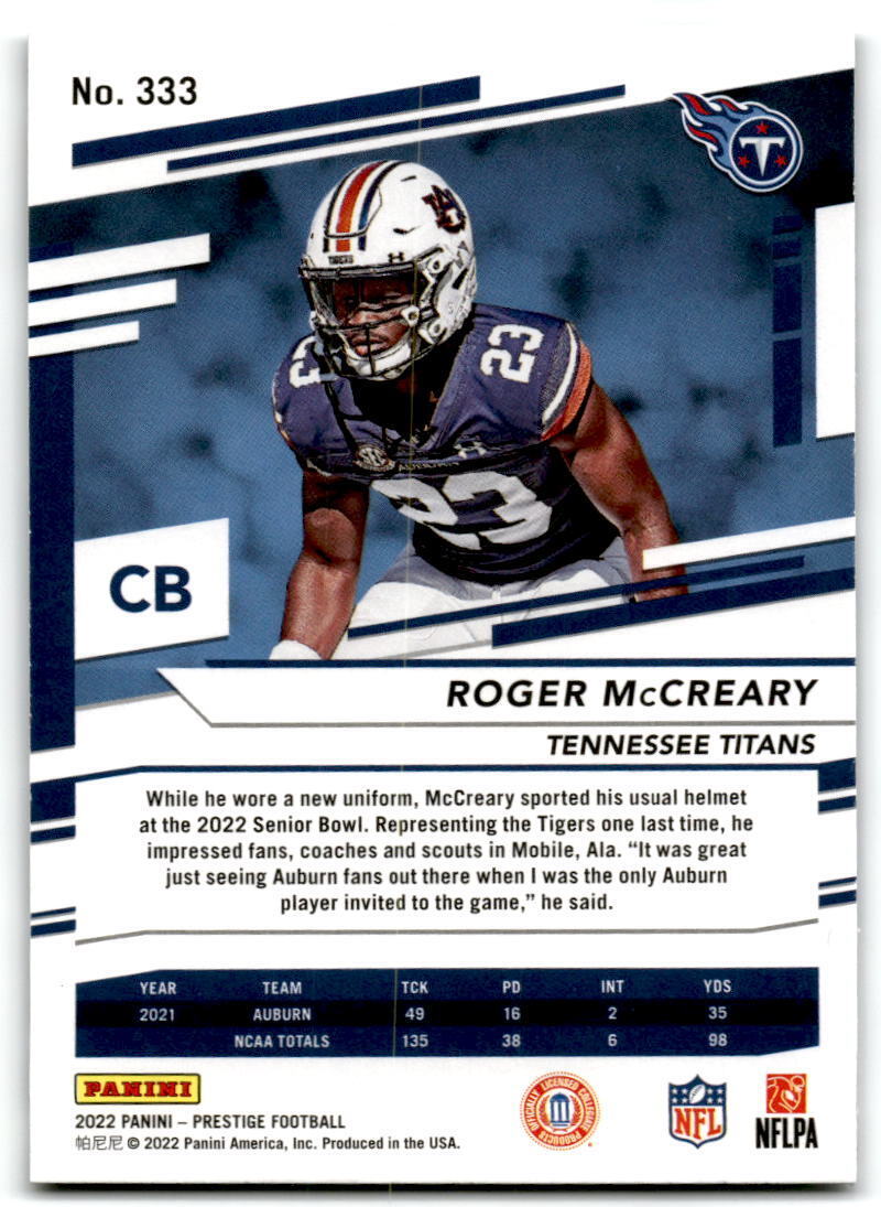 2022 Panini Prestige #333 Roger McCreary NM