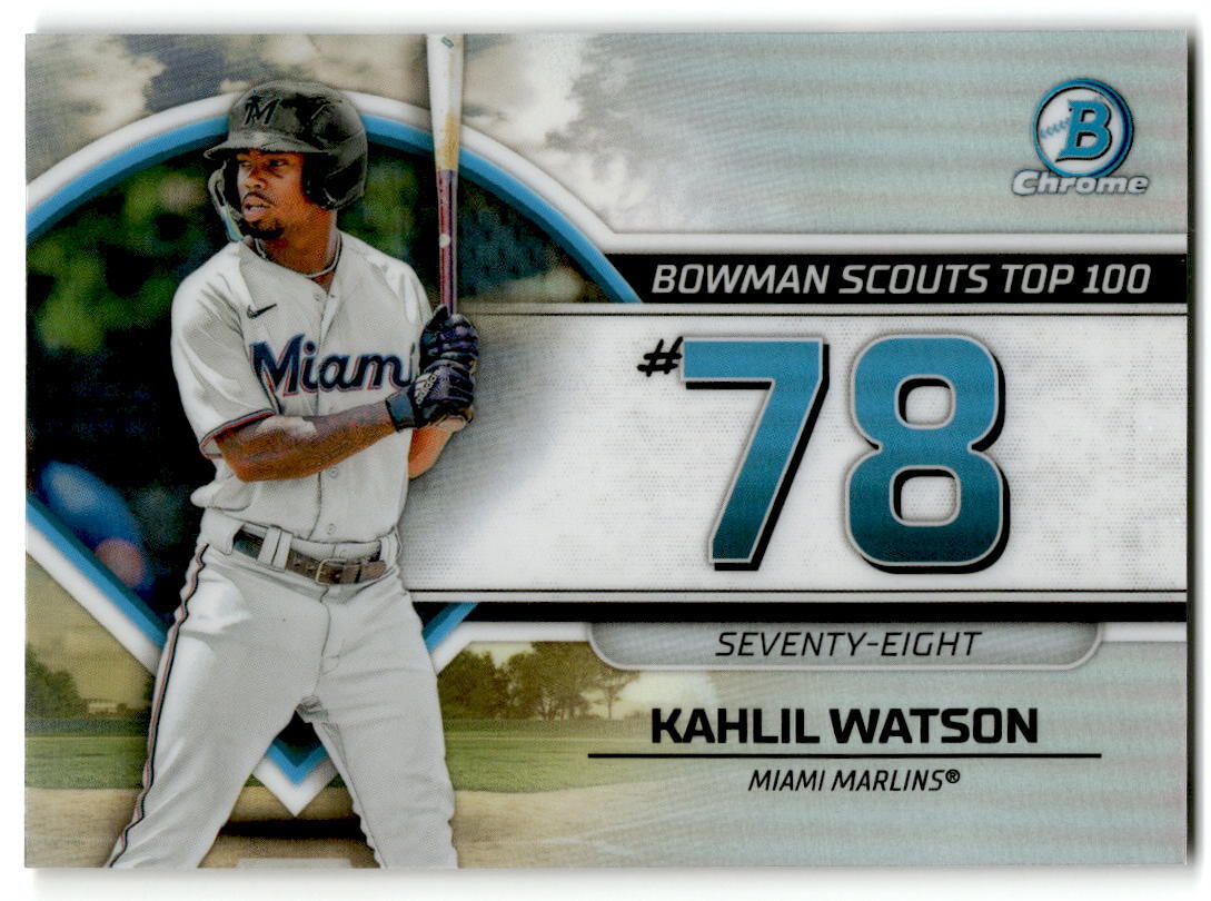 2023 Bowman #BTP-78 Kahlil Watson Bowman Scouts’ Top 100 NM