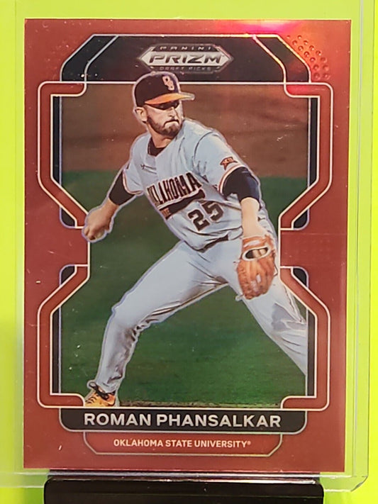 2022 panini prizm draft picks baseball roman phansalkar red