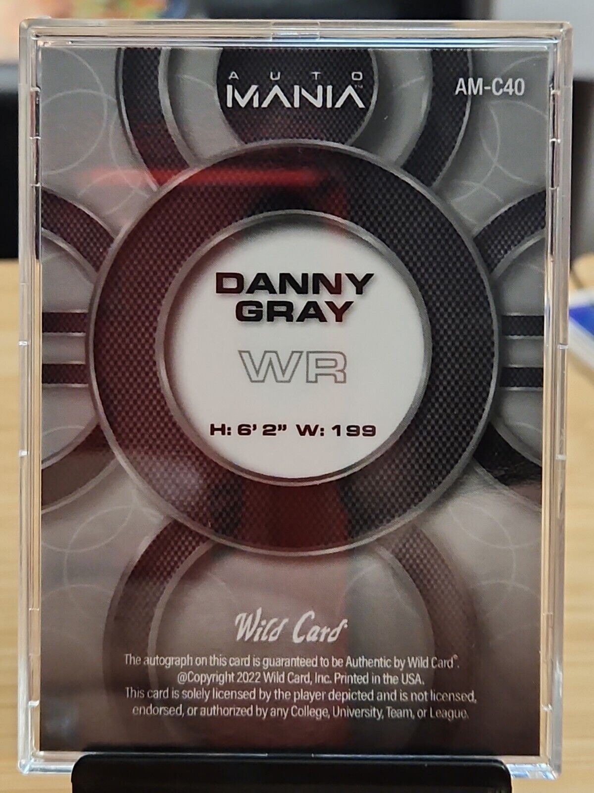 2022 wild card auto mania danny grey /25