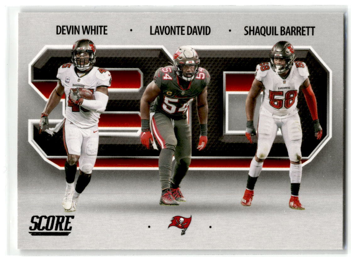 2021 Score #3D10 Devin White / Lavonte David / Shaquil Barrett 3D NM