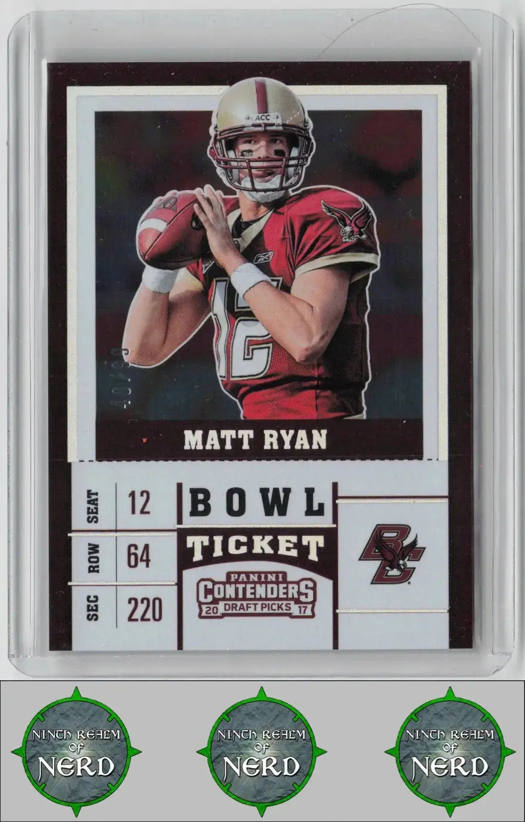 Matt Ryan 2017 Panini Contenders DP Bowl Ticket #74 SN Boston College