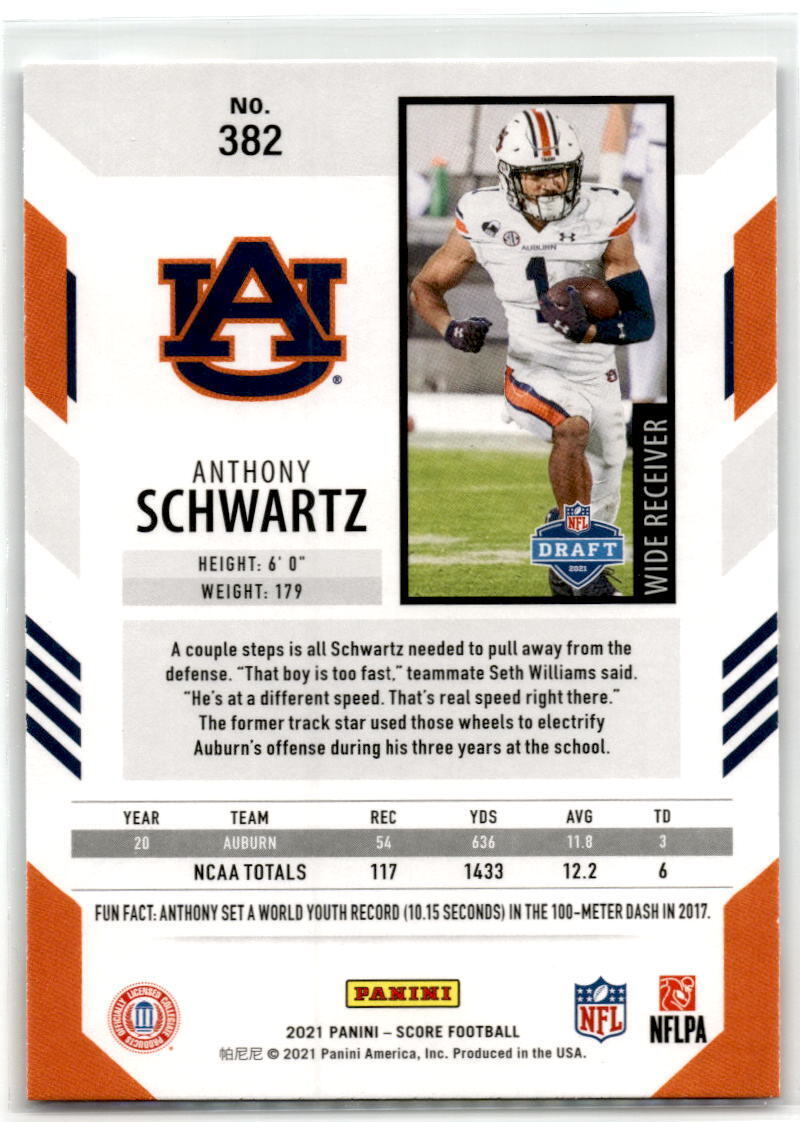 2021 Score #382 Anthony Schwartz NM