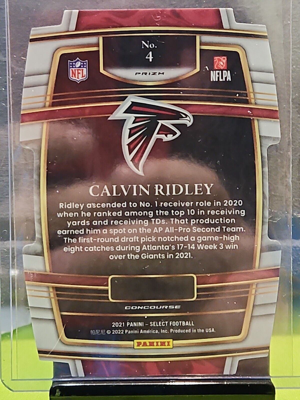 2021 PANINI SELECT CALVIN RIDLEY RED WHITE BLUE DIE-CUT PRIZM CONCOURSE #4