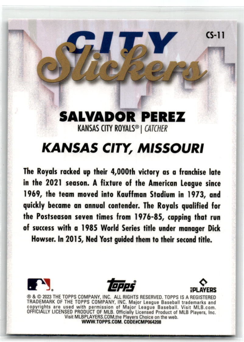 2023 Topps Big League #CS-11 Salvador Perez City Slickers NM