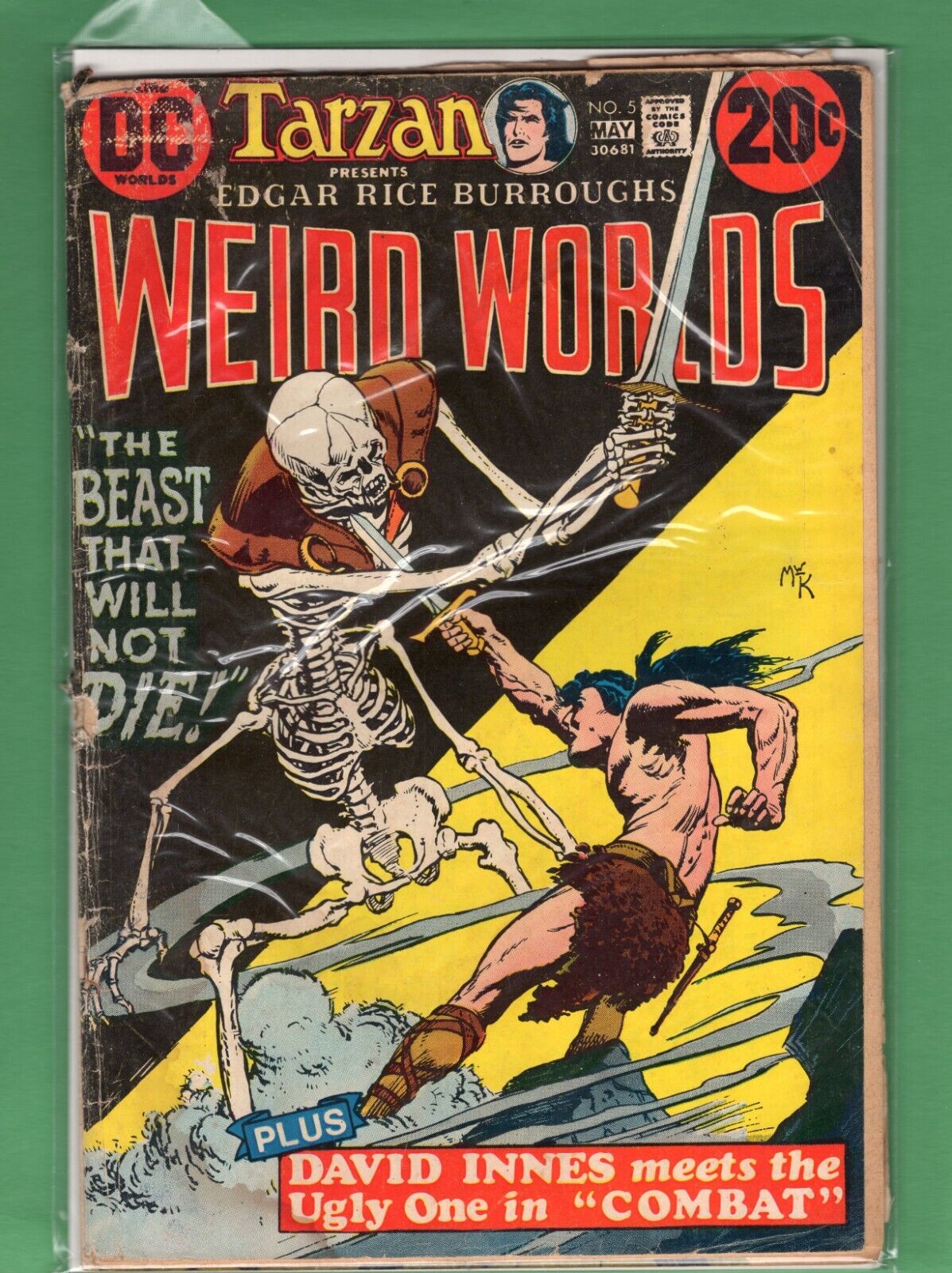 WEIRD WORLDS #5 MAY 1973 DEATH EDGAR RICE BURROUGHS TARZAN PRESENTS FREE SHIP