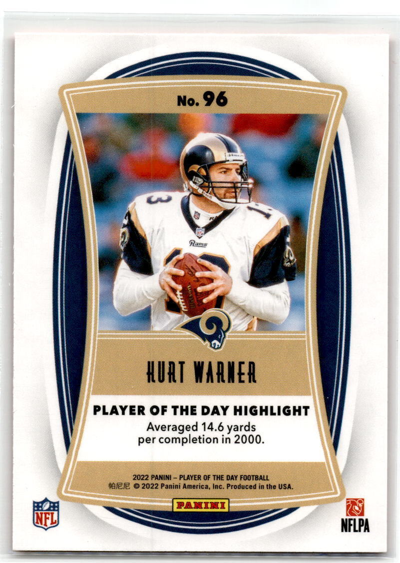 2022 Panini NFL Player of the Day #96 Kurt Warner NM