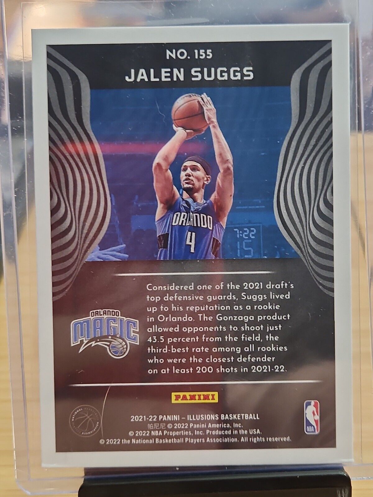 2021-22 PANINI ILLUSIONS #155 JALEN SUGGS RC ROOKIE ORLANDO MAGIC RETAIL