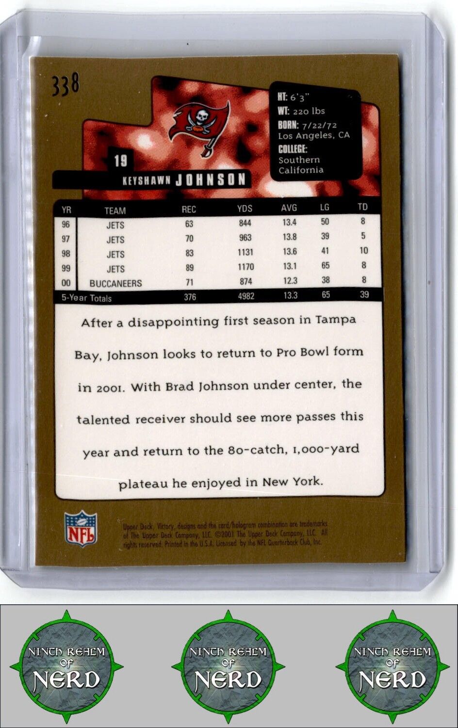 2001 Upper Deck Victory #338 Keyshawn Johnson