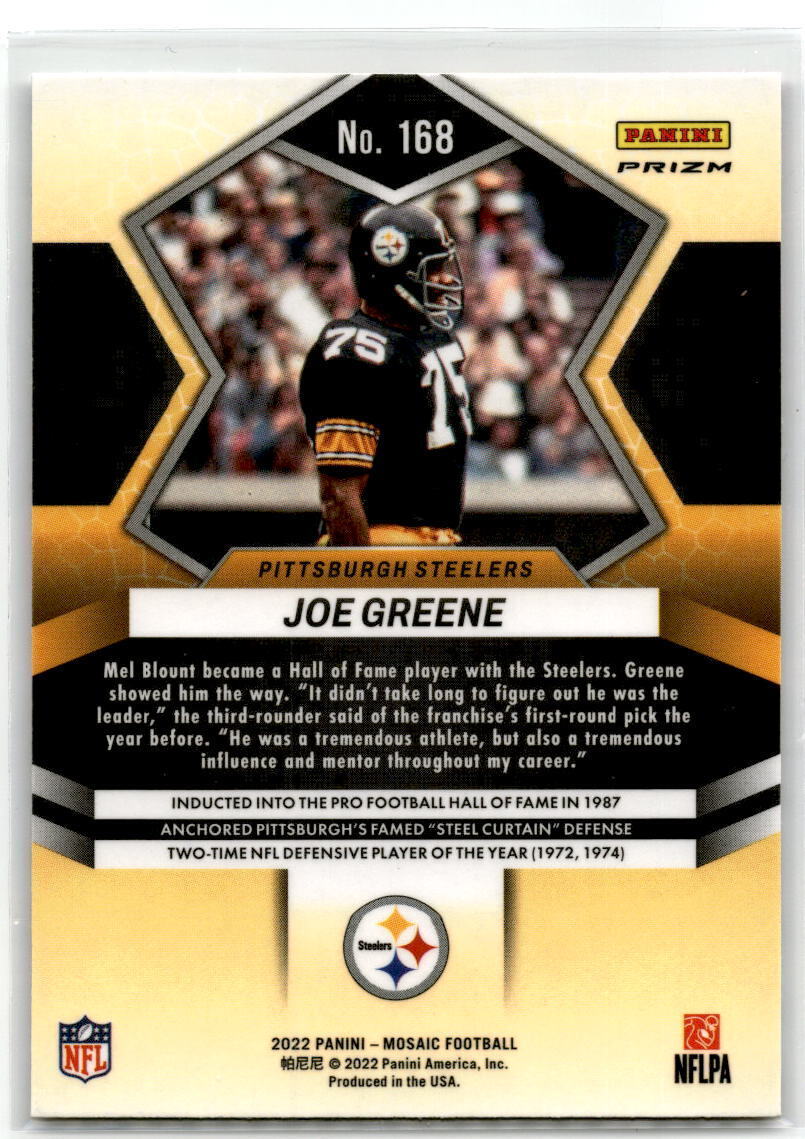 2022 Panini Mosaic #168 Joe Greene Mosaic NM