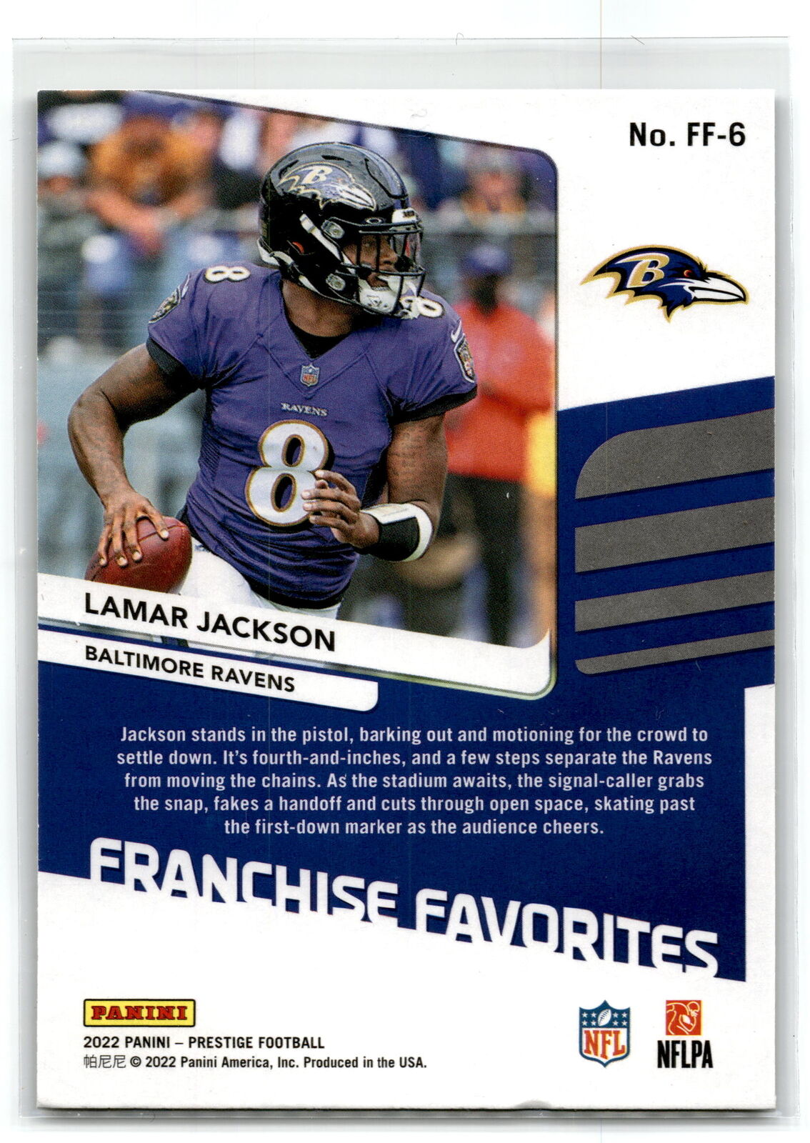 2022 Panini Prestige #FF-6 Lamar Jackson Franchise Favorites NM