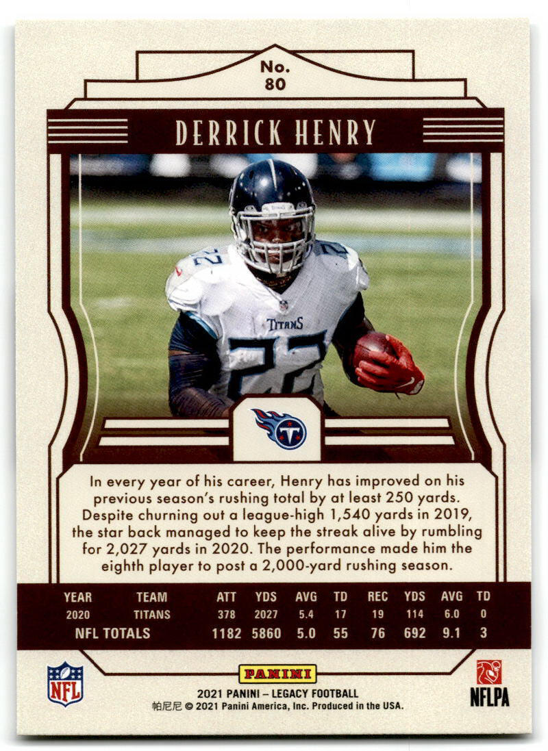 2021 Panini Legacy #80 Derrick Henry NM