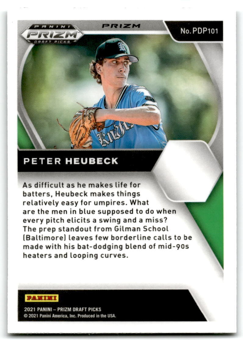 2021 Panini Prizm Draft Picks #PDP101 Peter Heubeck Silver Prizm NM