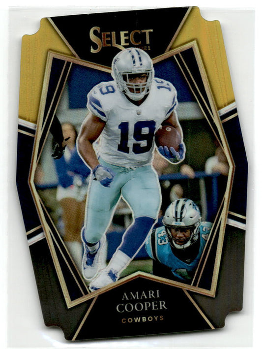 2021 Panini Select #111 Amari Cooper Black and Gold Prizm Die Cut NM