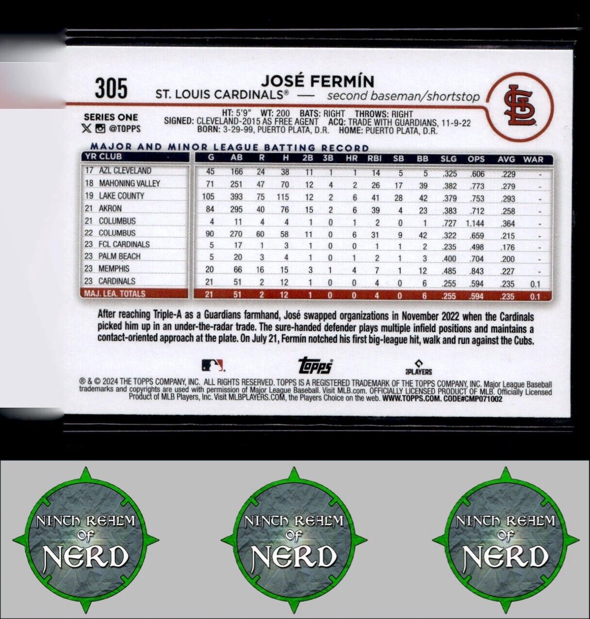 2024 Topps #305 José Fermín