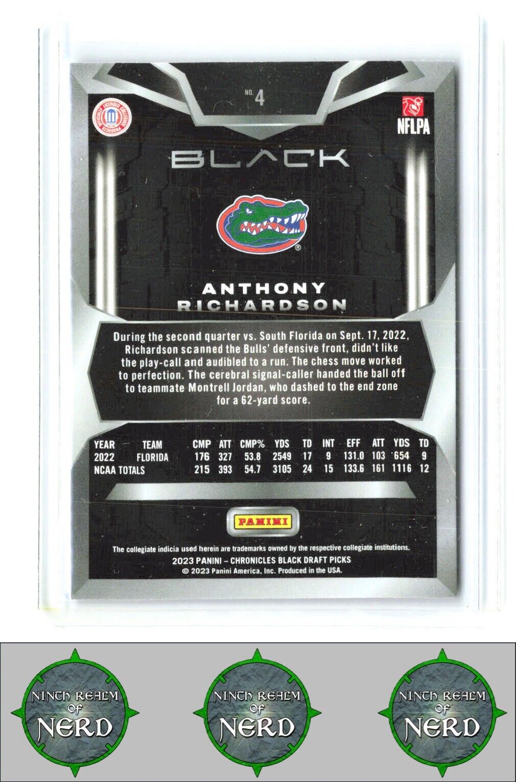 2023 Panini Chronicles Draft Picks #4 Anthony Richardson Black