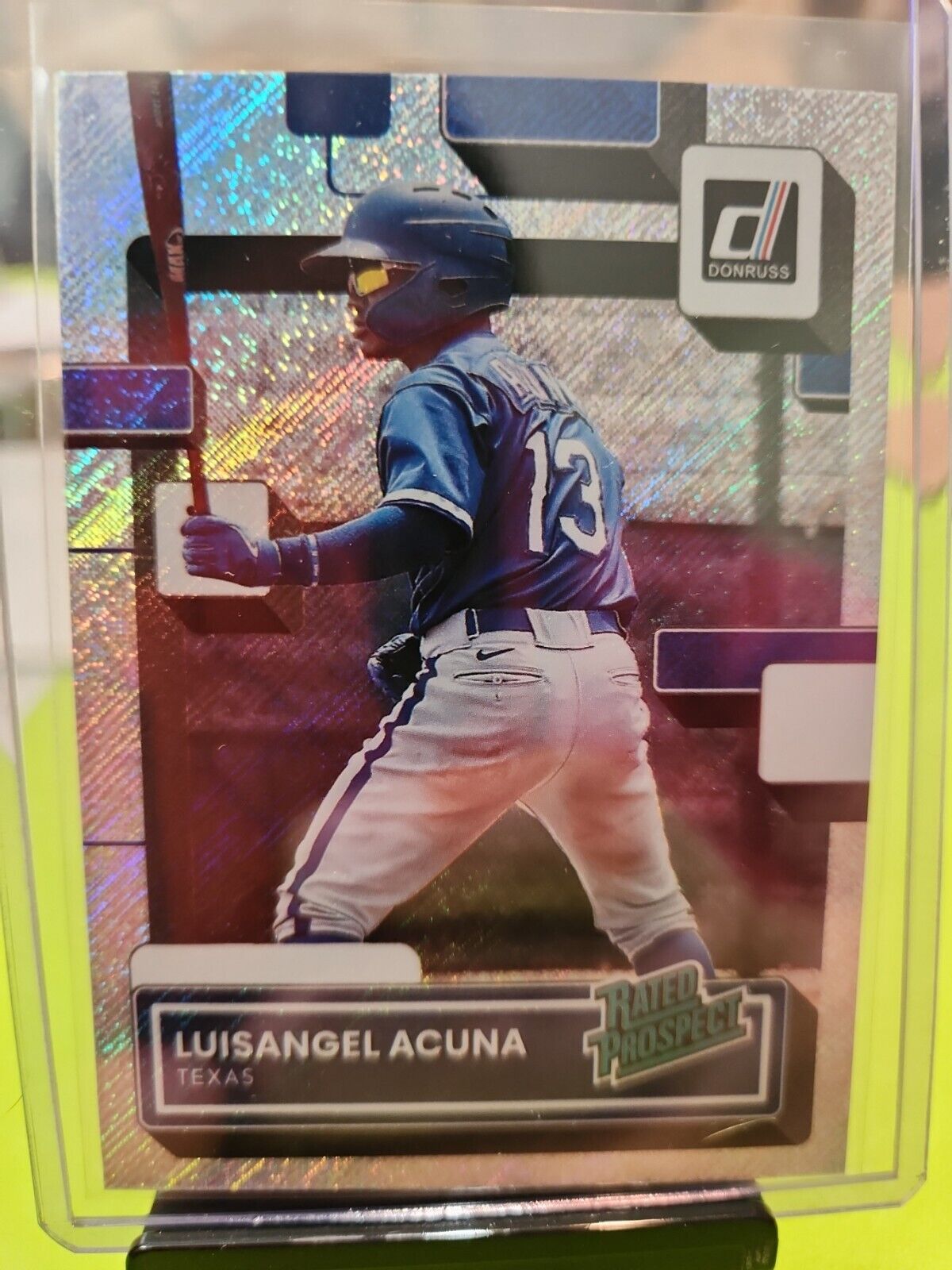 Luisangel Acuna 2022 Donruss Rated Prospect Rapture Parallel Card #RP-9