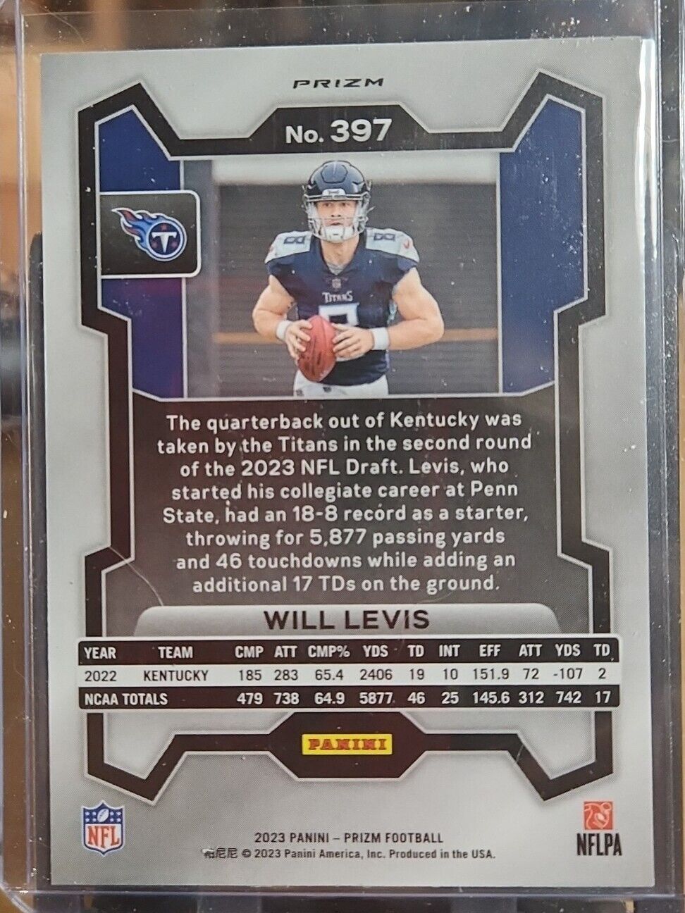 2023 Panini Prizm Football Will Levis Green Wave Rookie Tennessee Titans