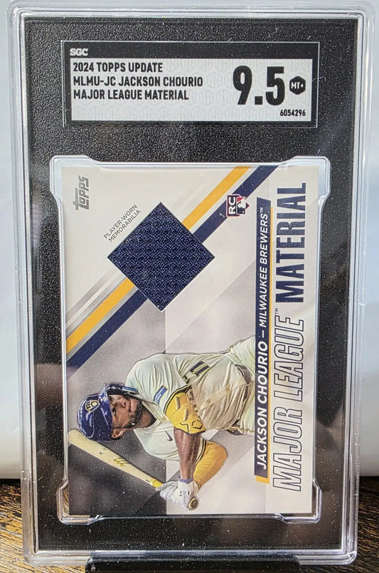 2024 TOPPS UPDATE MAJOR LEAGUE MATERIALS #JC JACKSON CHOURIO ROOKIE RC SGC 9.5