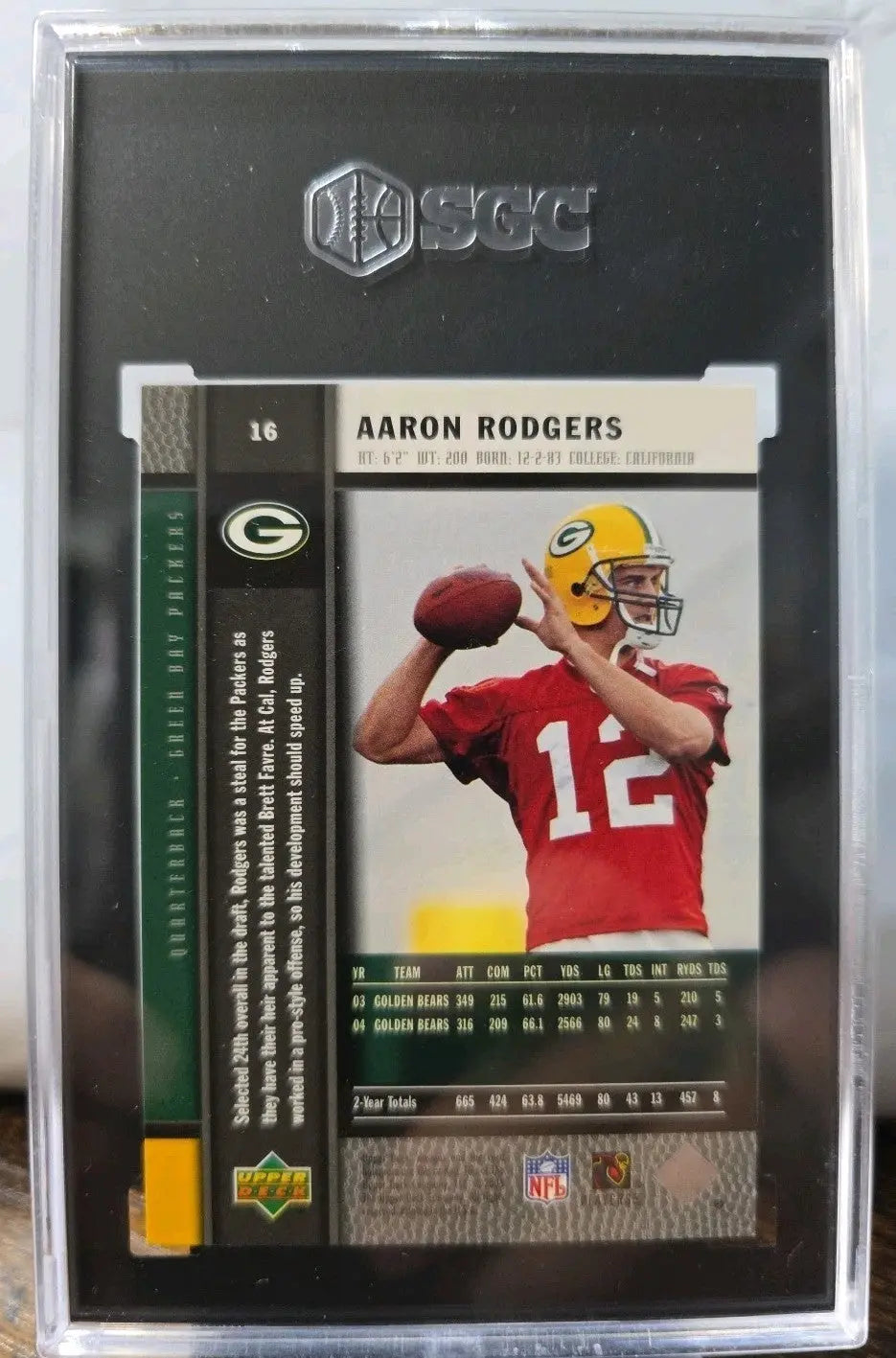 2005 UD Rookie Premiere #16 SGC 9.5 Aaron Rodgers Rookie RC Packers